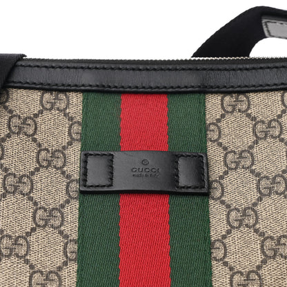 Gucci GG Supreme Monogram Web Messenger Bag Black 8 of 10