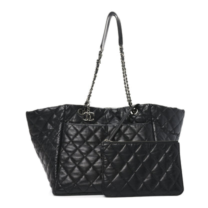 Chanel Lambskin Quilted Week End on Mars Tote Black 3 of 11