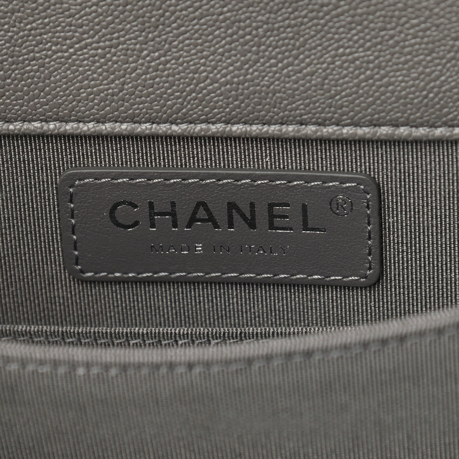 Chanel Caviar Quilted North South Boy Flap Grey 6 of 9