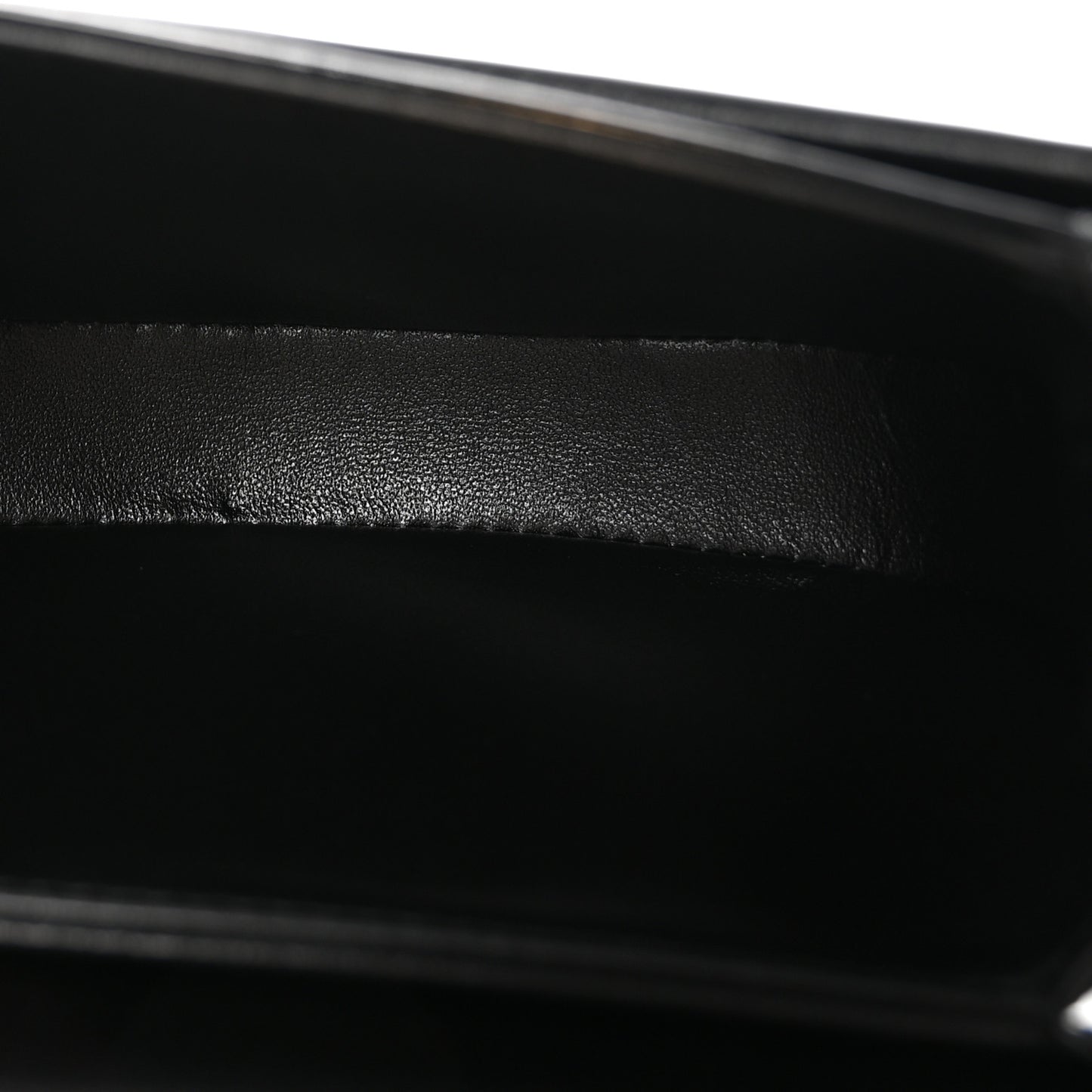 Patent Calfskin Triomphe Mini Besace Clea Black