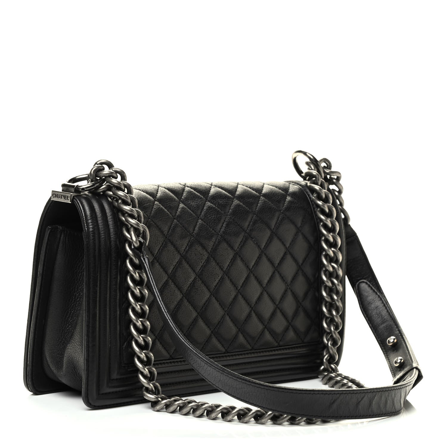 Chanel Calfskin Quilted Medium Boy Flap Black 3 of 9