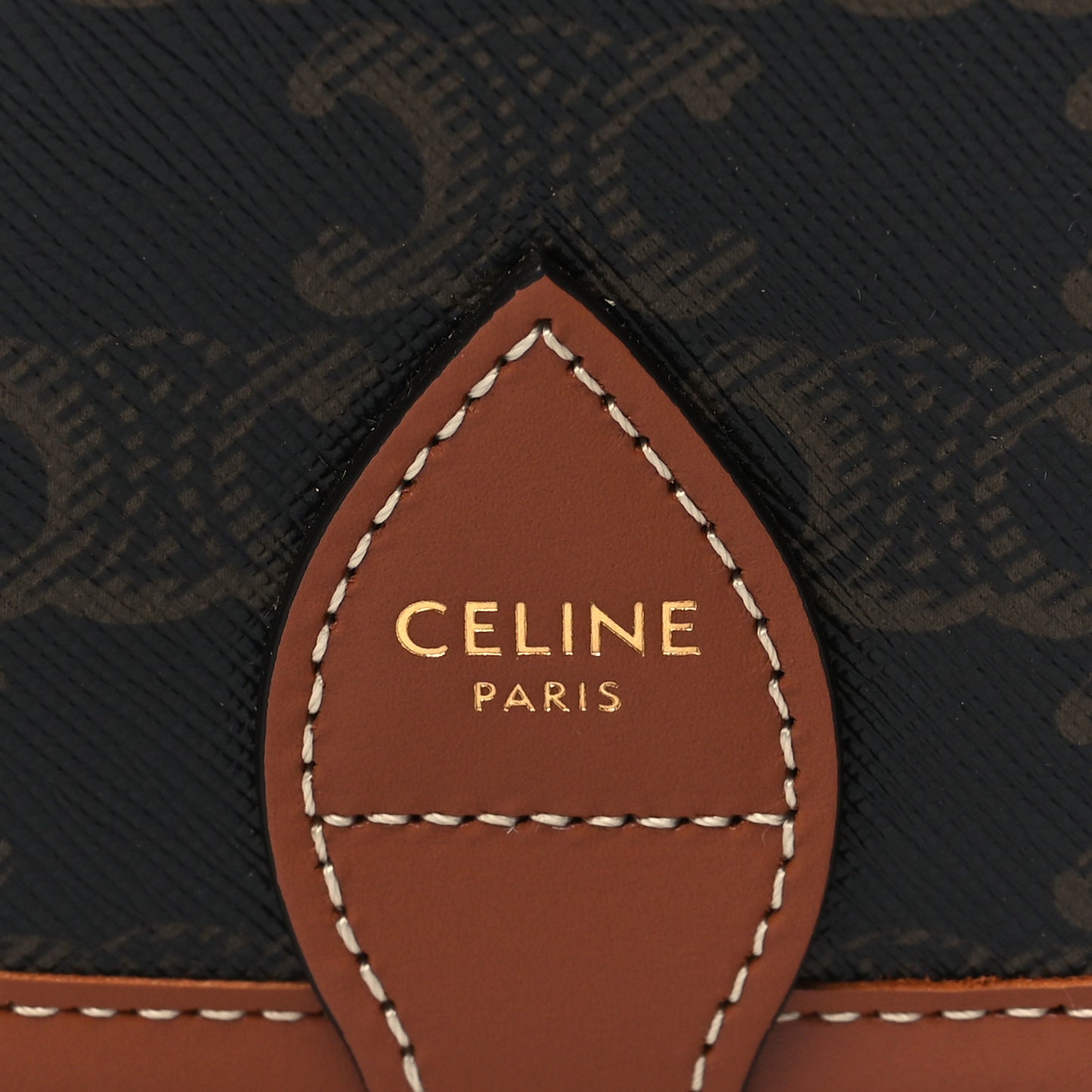 Triomphe Canvas Medium Folco Bag Tan