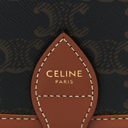 Celine Triomphe Canvas Medium Folco Bag Tan 6 of 6