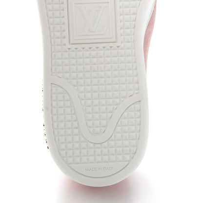Louis Vuitton Monogram Denim Trocadero Slip On Sneakers 35 Pink 8 of 10