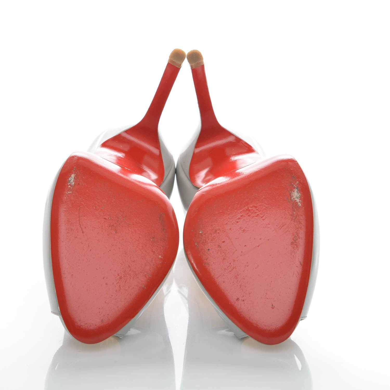 Christian Louboutin Patent Flo 120 Platform Peep Toe Pumps 38 Souris 5 of 7