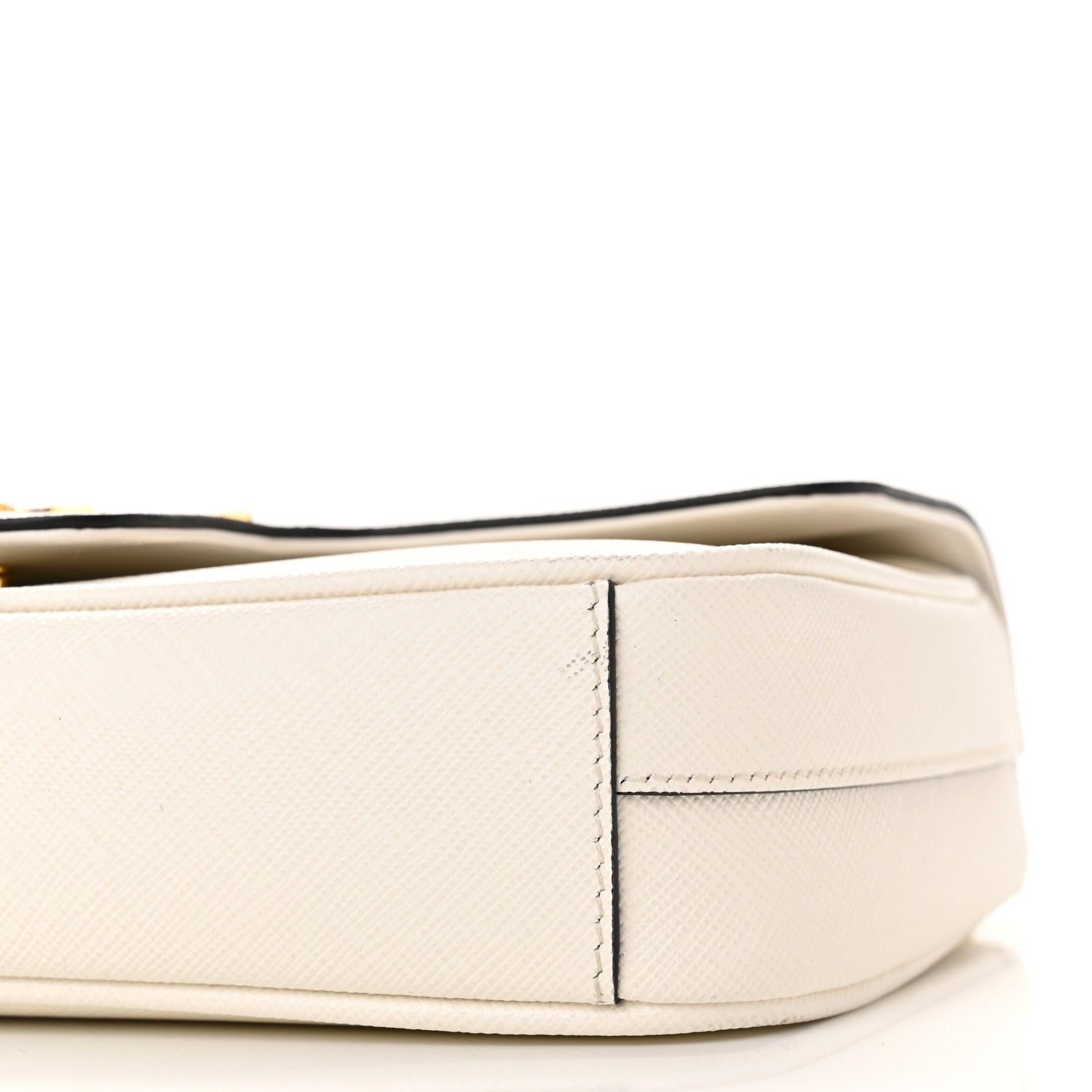 Prada Saffiano Flap Shoulder Bag Bianco 9 of 9
