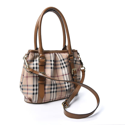Burberry Haymarket Check Small Northfield Tote Mid Camel 2 of 11