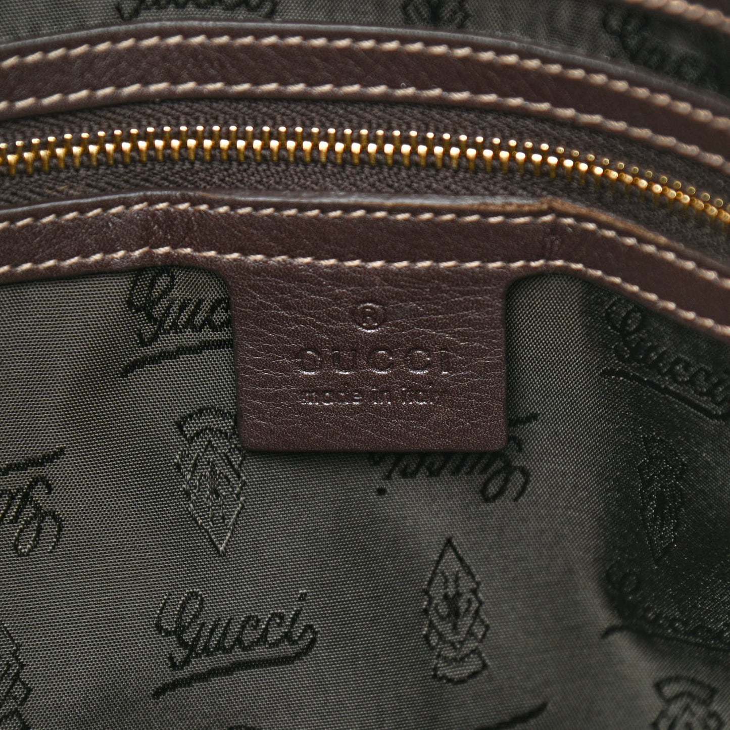 Crystal Monogram Small Hysteria Tote Dark Brown