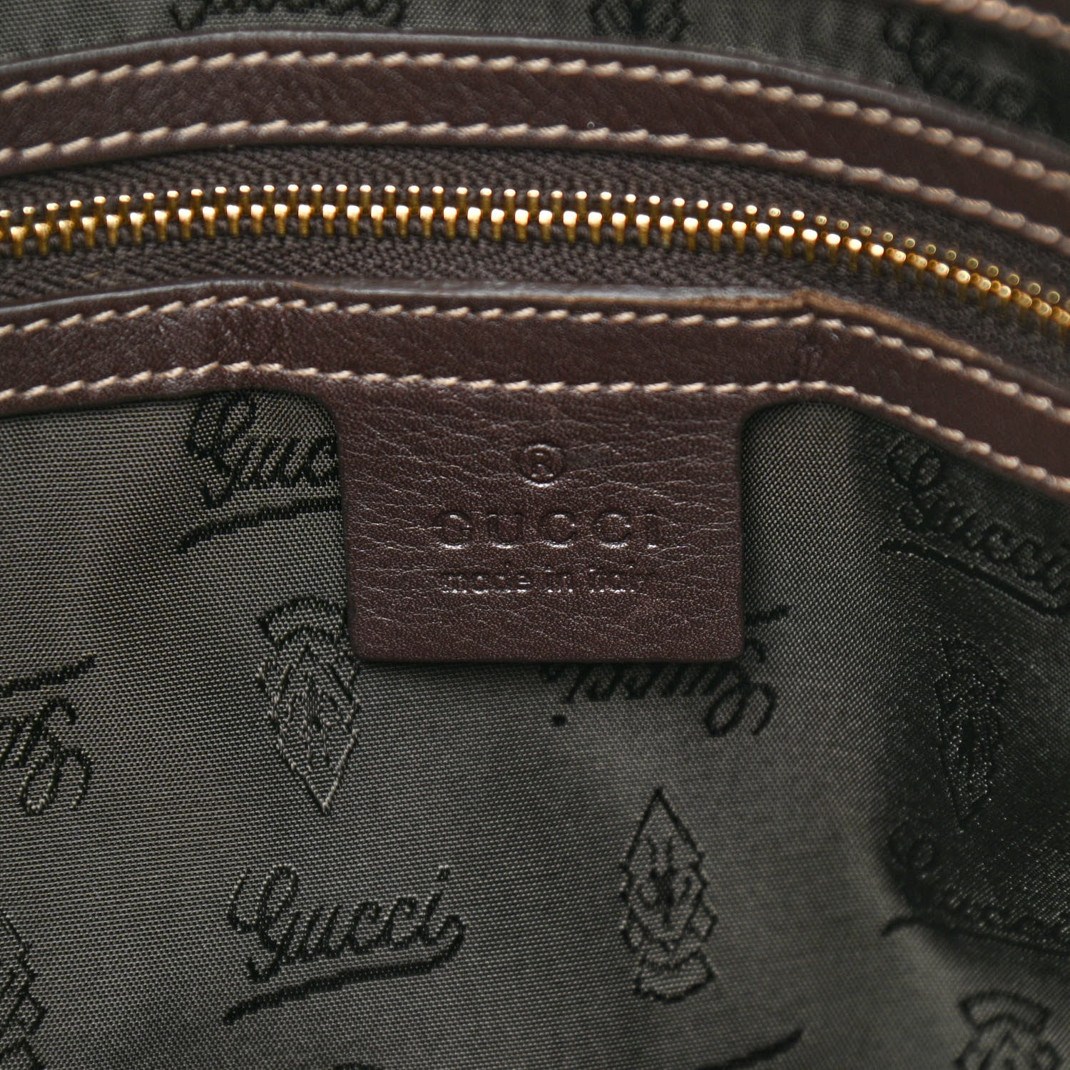 Gucci Crystal Monogram Small Hysteria Tote Dark Brown 6 of 12