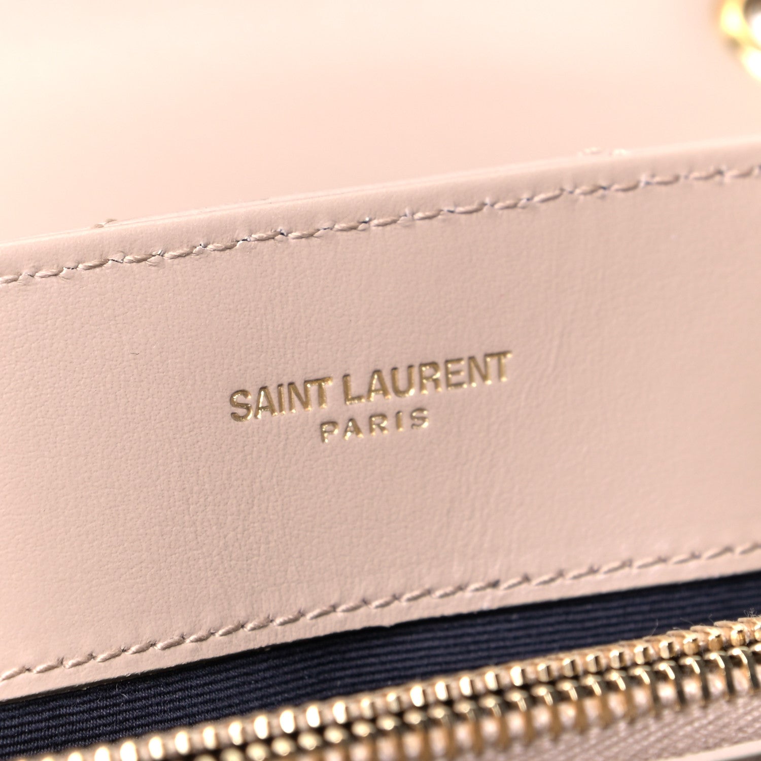 Saint Laurent Calfskin Y Quilted Monogram Small Loulou Chain Satchel Dark Beige 5 of 6
