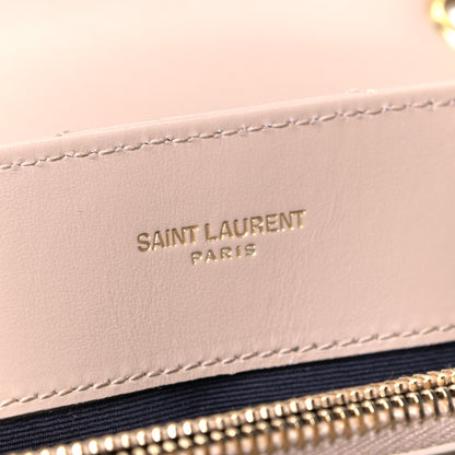 Saint Laurent Calfskin Y Quilted Monogram Small Loulou Chain Satchel Dark Beige 5 of 6