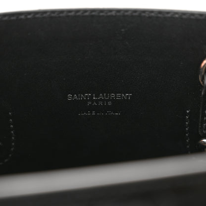 Saint Laurent Calfskin Crocodile Embossed Baby Sac De Jour Black 6 of 15