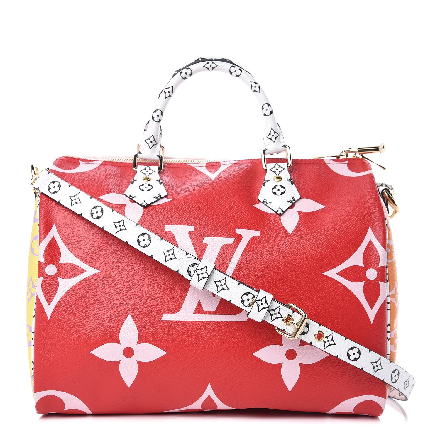 Louis Vuitton Monogram Giant Speedy Bandouliere 30 Rouge 1 of 11