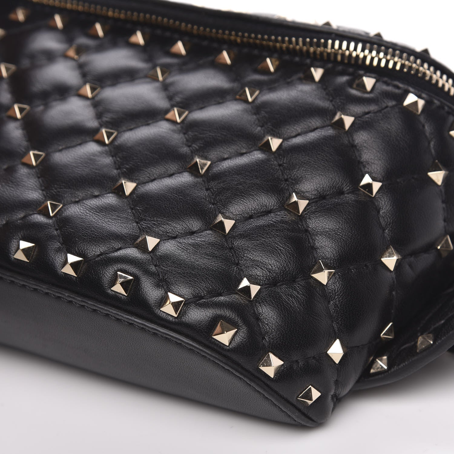 Valentino Garavani Lambskin Rockstud Spike Belt Bag 75 Black 8 of 10