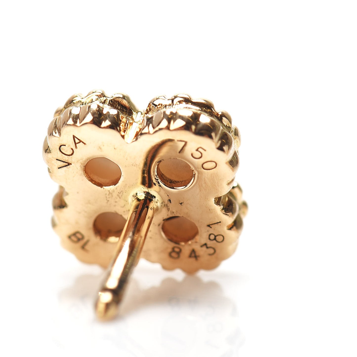 18K Yellow Gold Mother of Pearl Sweet Alhambra Earrings