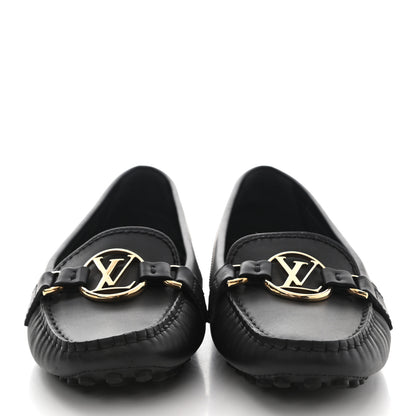 Louis Vuitton Calfskin Dauphine Loafers 37.5 Black 2 of 8
