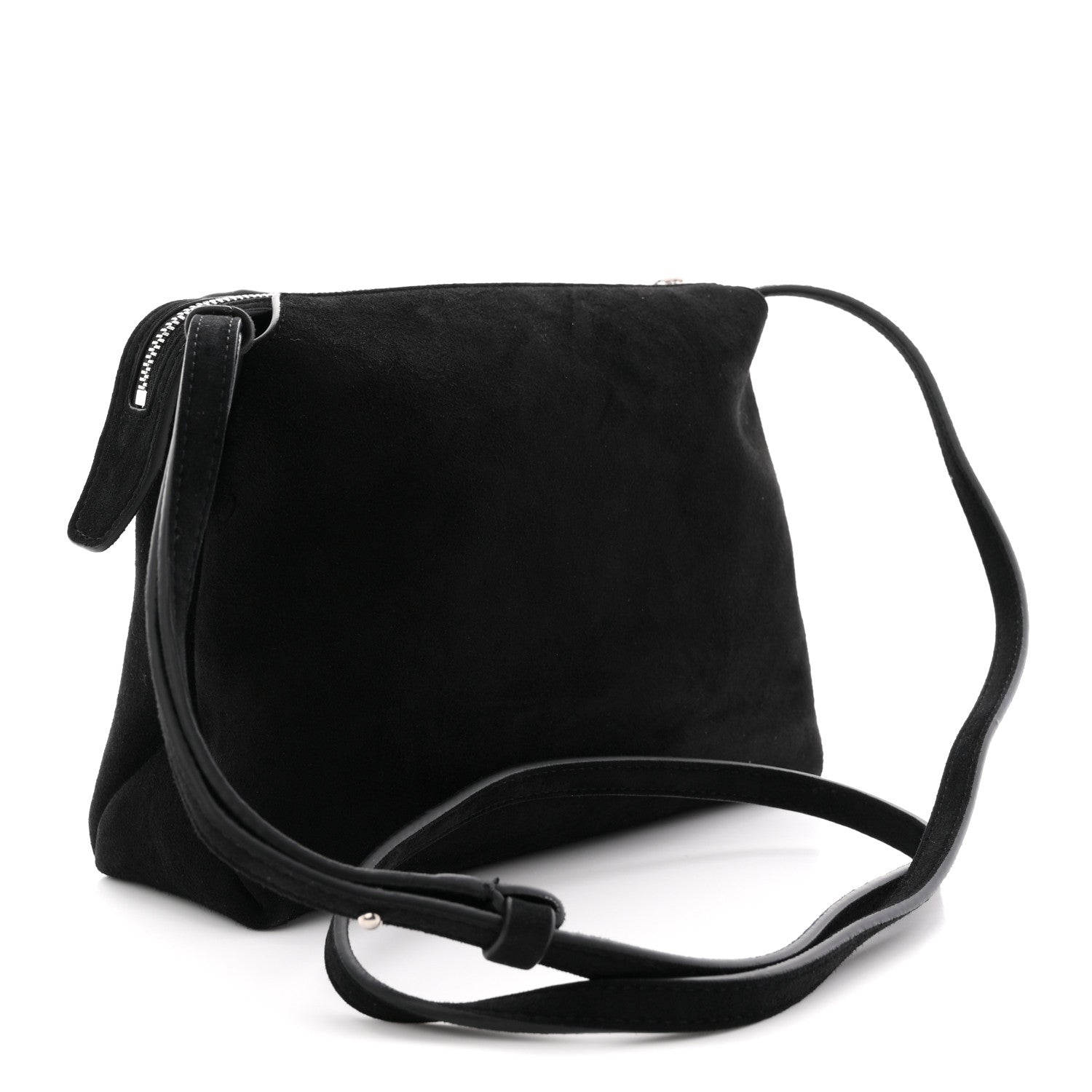Khaite Suede Lina Crossbody Bag Black 3 of 10