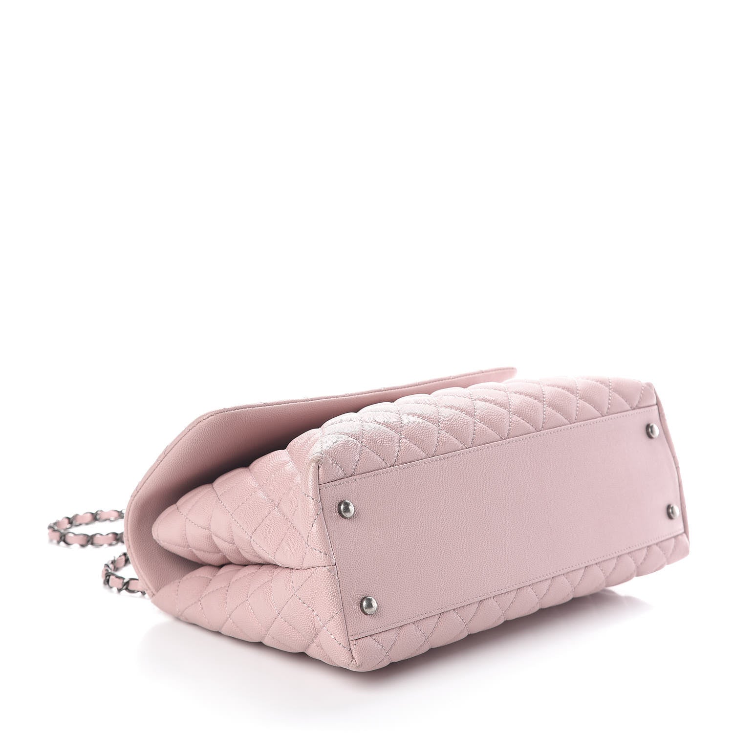 Chanel Caviar Quilted Medium Coco Handle Flap Light Pink 4 of 10