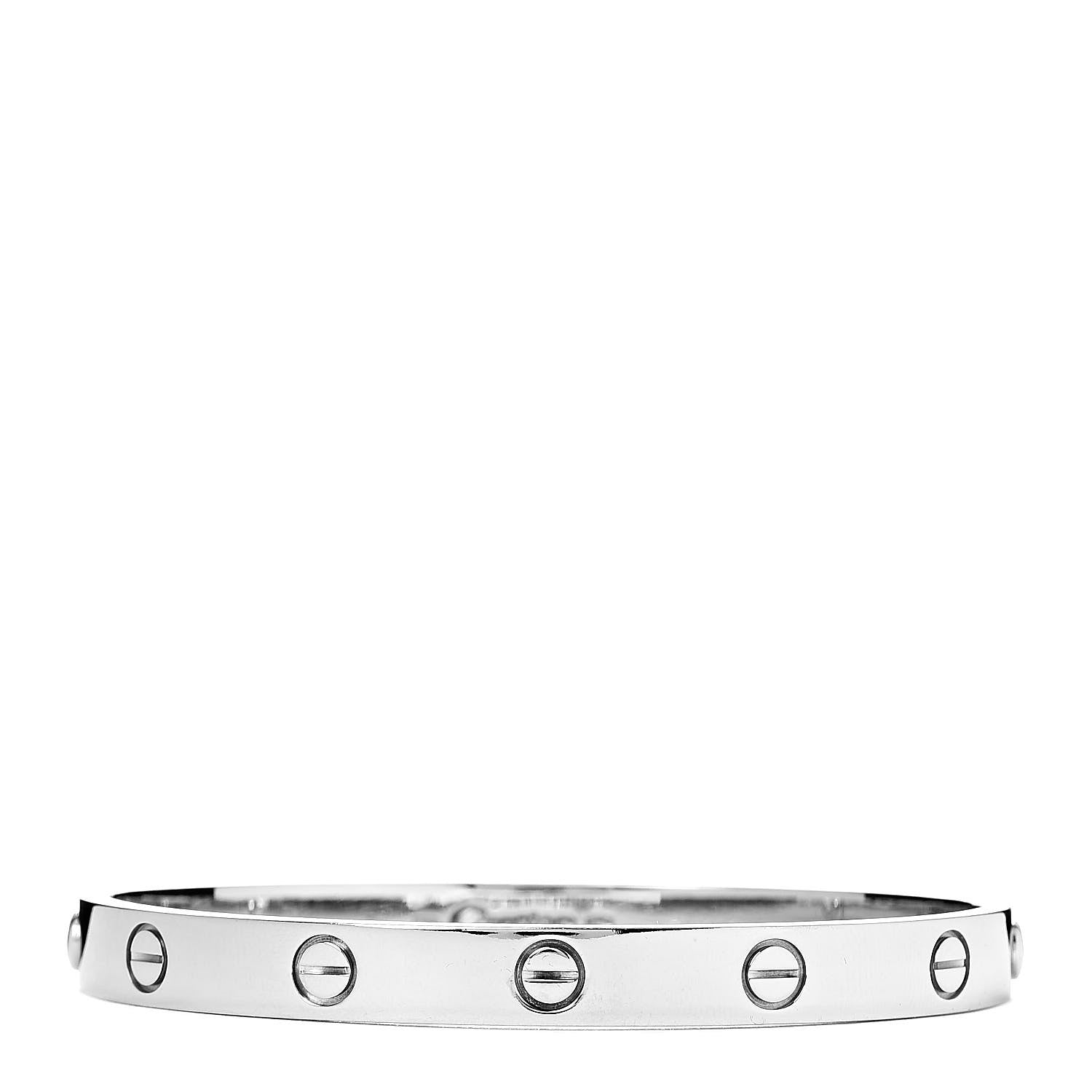 Cartier 18K White Gold LOVE Bracelet 17 1 of 7