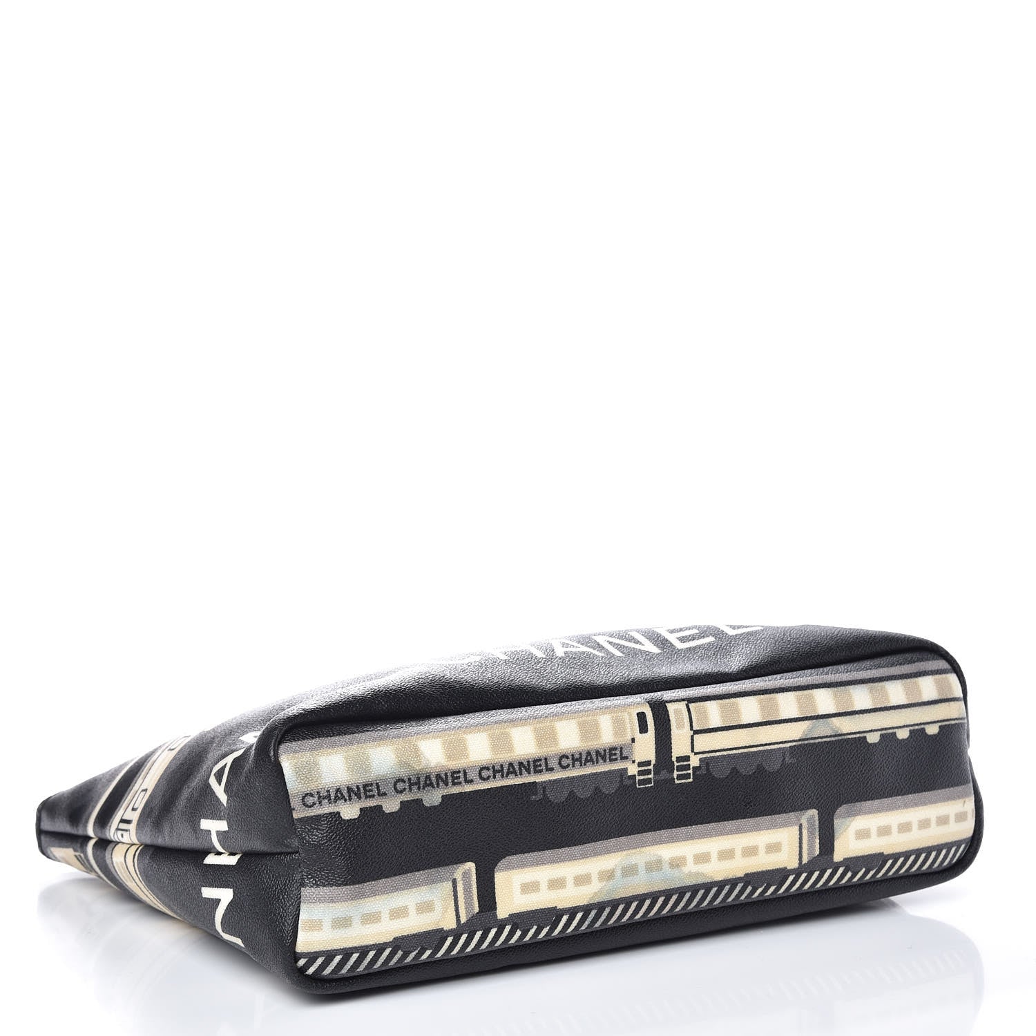 Chanel Coated Canvas Le Train Bag Black 4 of 16