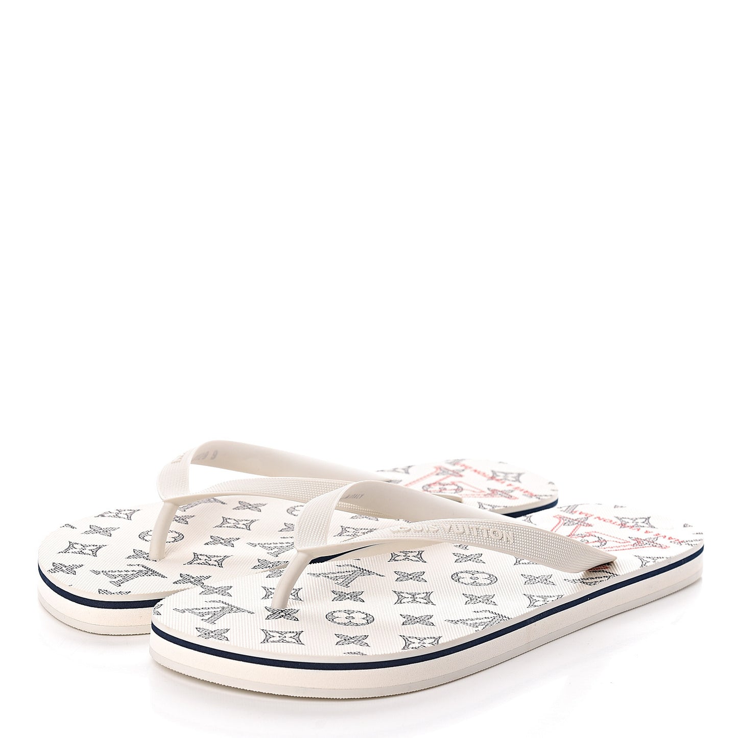Rubber Mens Molitor Thong Sandals 9 White