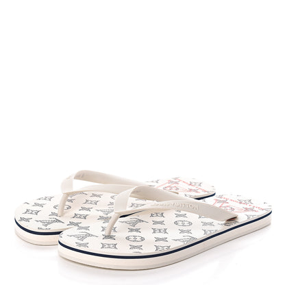 Louis Vuitton Rubber Mens Molitor Thong Sandals 9 White 3 of 6