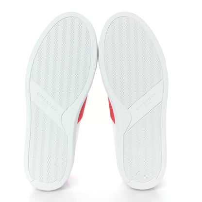 Givenchy Calfskin Band Logo Womens Urban Street Sneakers 38.5 White Red 5 of 8