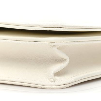 Chanel Caviar Quilted Boy Wallet On Chain WOC White 9 of 10