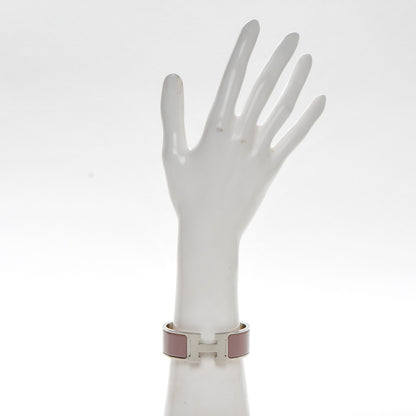 Hermes Enamel Wide Clic Clac H Bracelet PM Rose Poudre 2 of 5