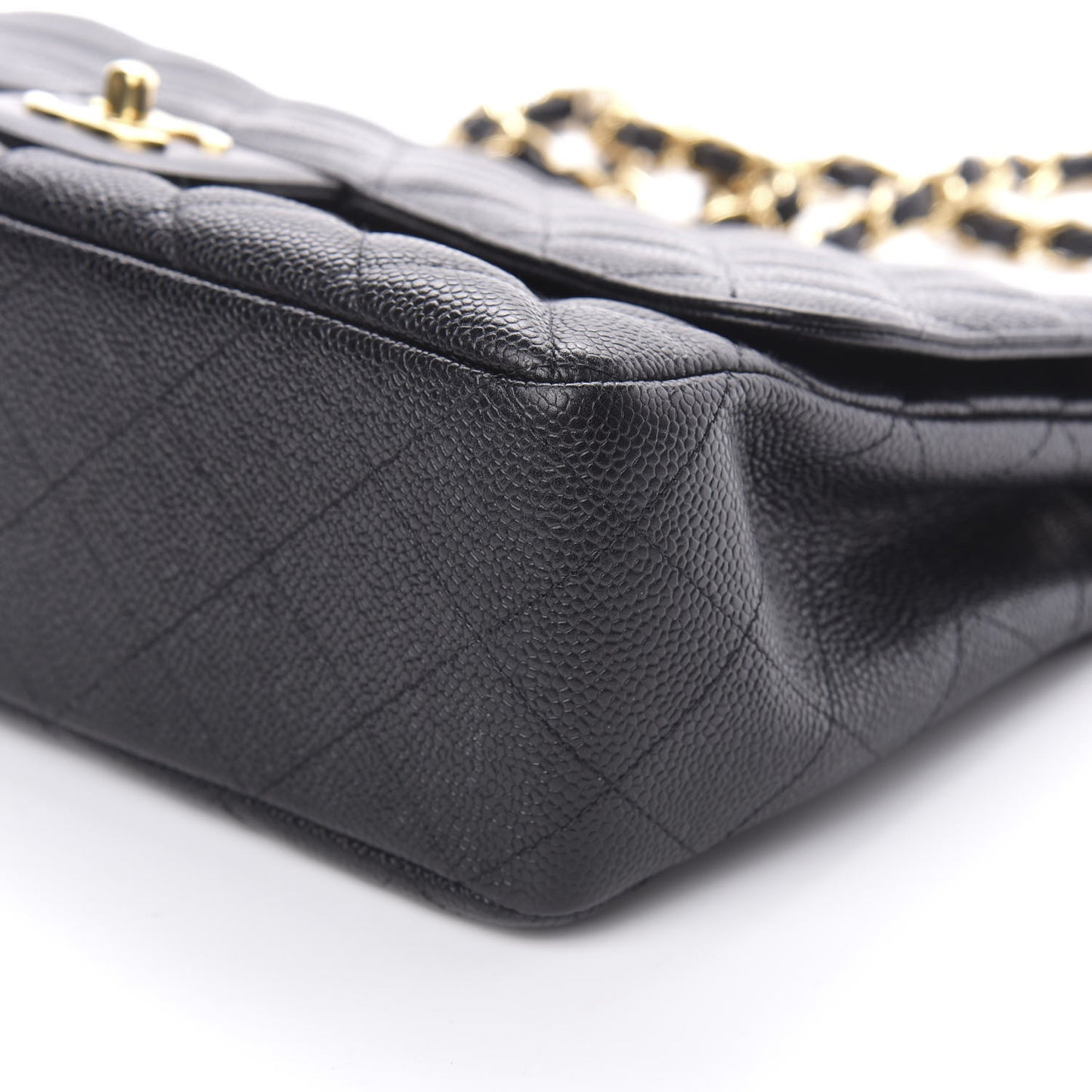Caviar Quilted Jumbo Single Flap Black