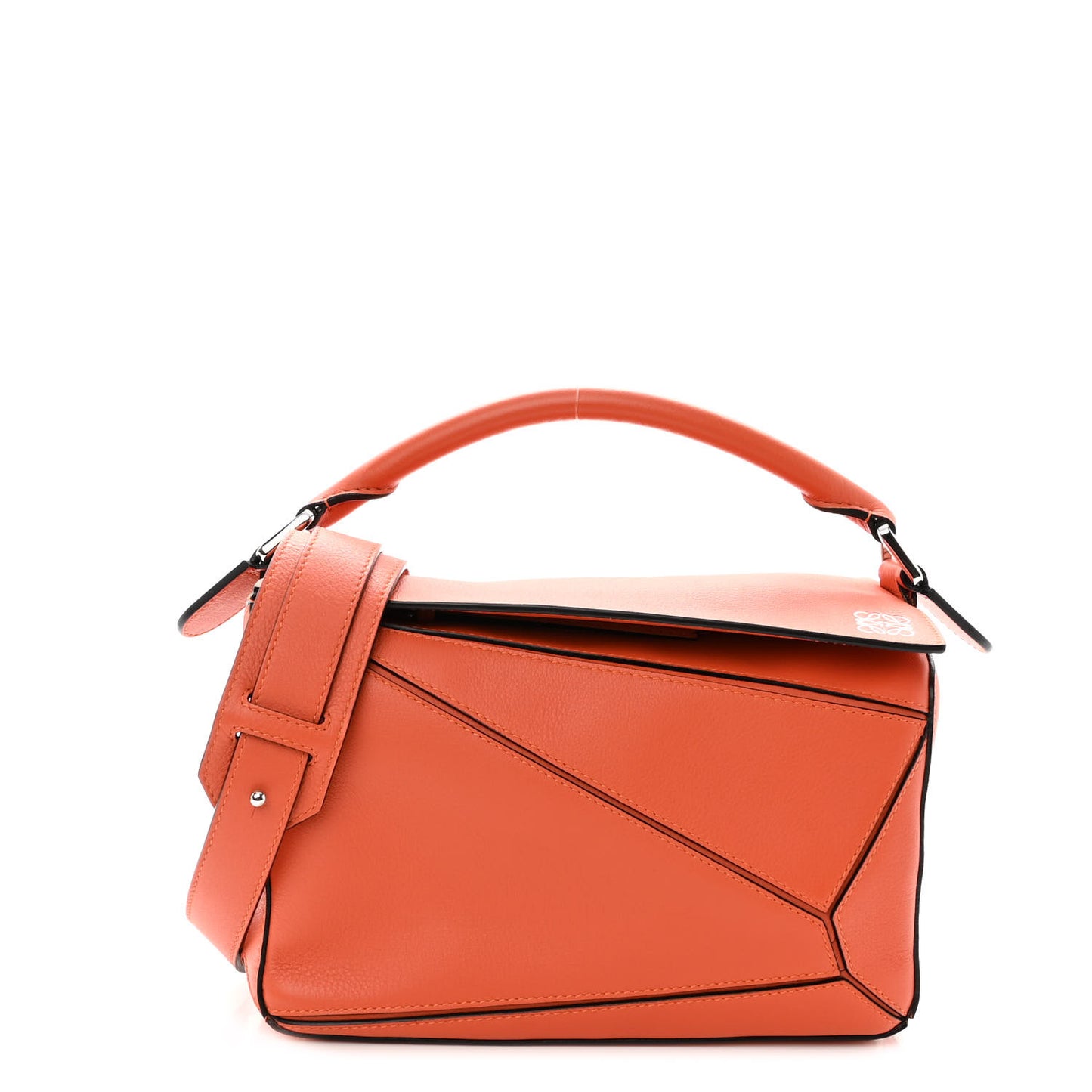 Calfskin Medium Puzzle Bag Coral