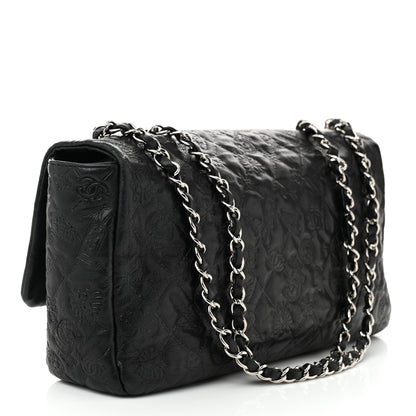 Chanel Calfskin Embossed Large Lucky Symbols Flap Black 3 of 10