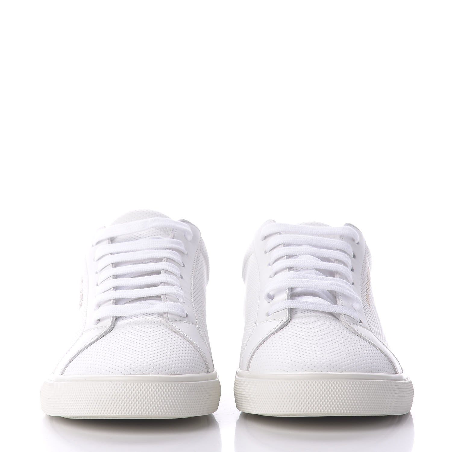 Saint Laurent Perforated Calfskin Zebra Print Andy Low Top Sneakers 38.5 White 2 of 11