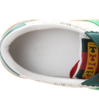 Gucci X DAPPER DAN Calfskin Suede GG Micro Monogram G74 Sneakers 37.5 Emerald Mystic White 7 of 8