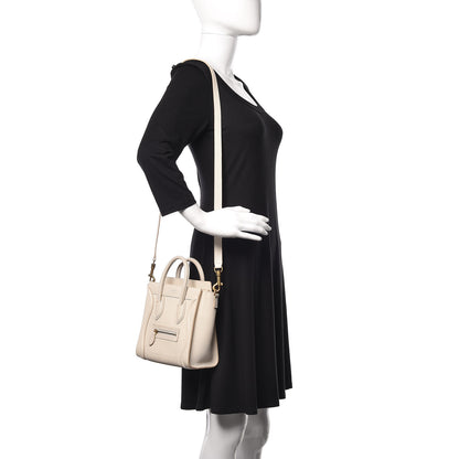 Celine Goatskin Nano Luggage White 2 of 12