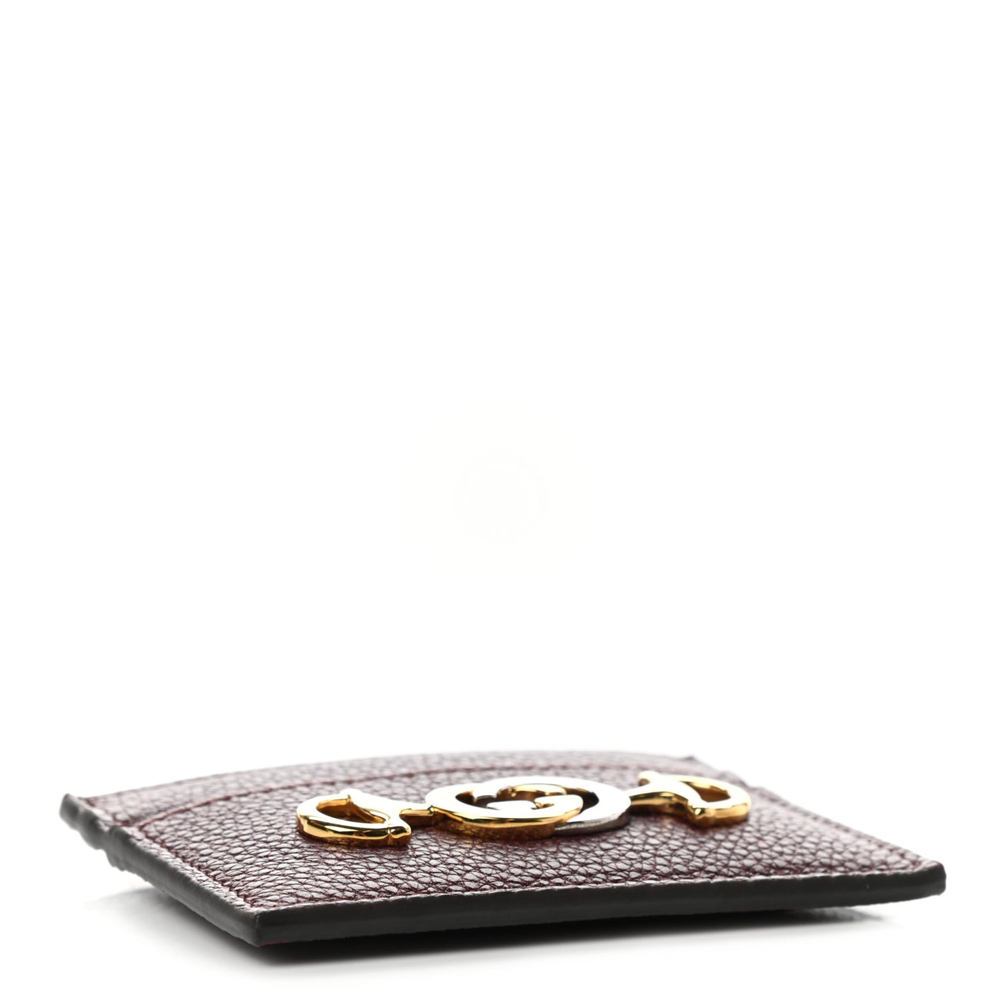 Grainy Calfskin Zumi Card Holder Vintage Bordeaux