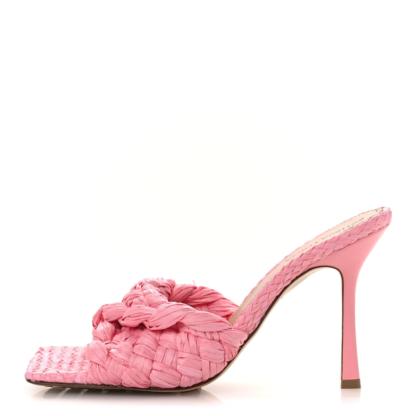 Raffia Twisted Intrecciato Stretch Mule Sandals 40.5 Blossom