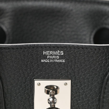 Hermes Taurillon Clemence Birkin 30 Black 6 of 10