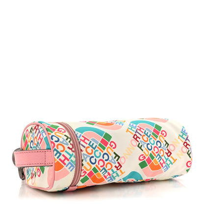 Gucci X THE NORTH FACE Econyl Nylon Barrel Shoulder Bag Ivory Turquoise Wild Rose 4 of 12