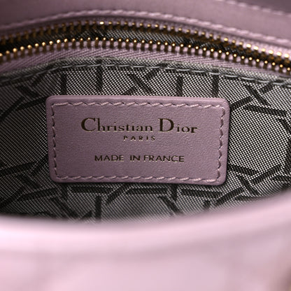 Christian Dior Metallic Lambskin Cannage Mini Lady Dior Lotus 6 of 9