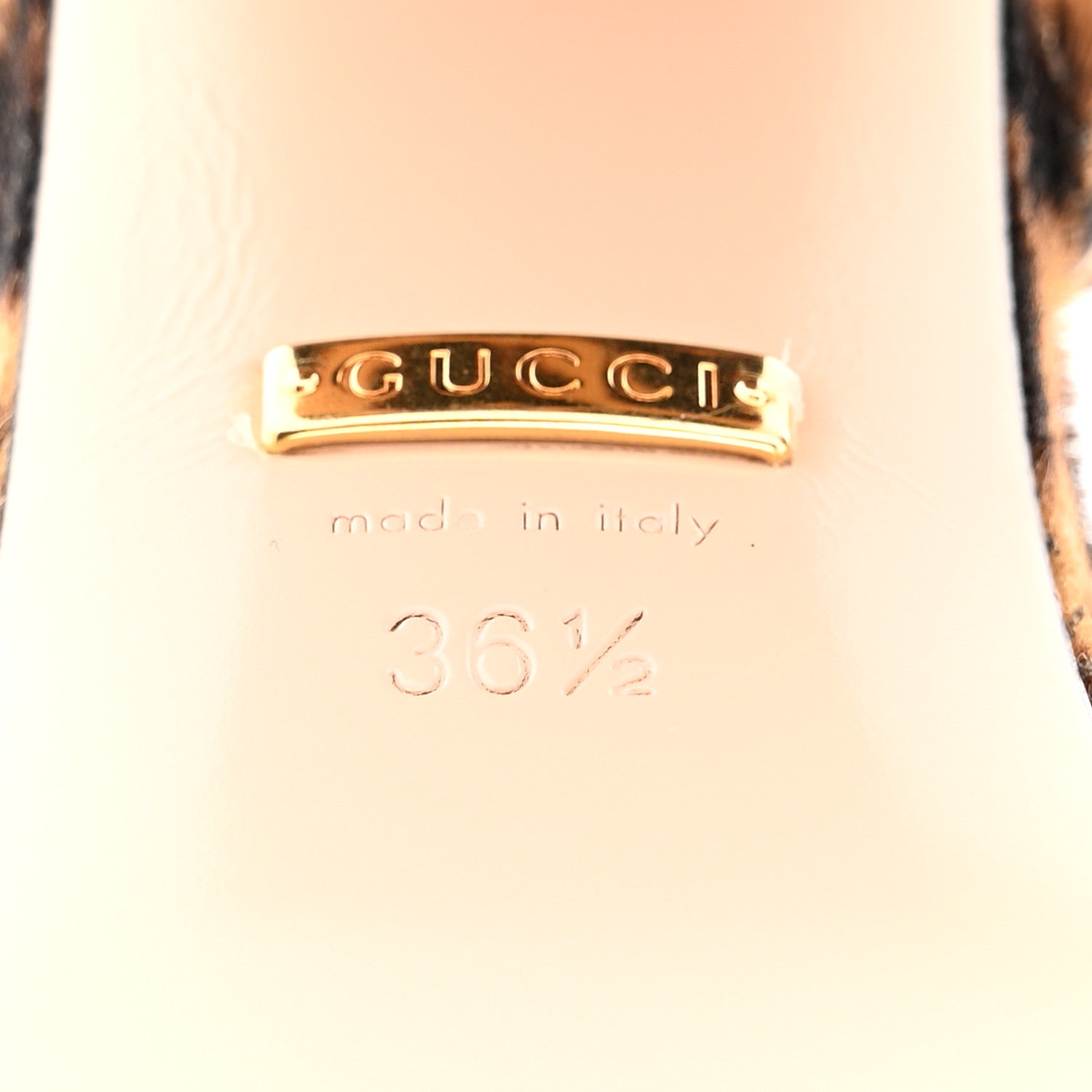 Gucci Calf Hair Leopard Print Horsebit 25/60mm Platform Sandals 36.5 Hazelnut Black 18 of 20
