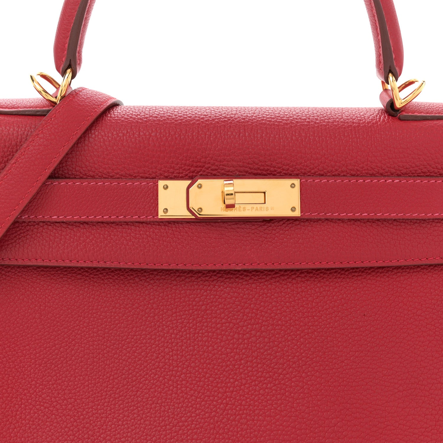 Hermes Togo Kelly Retourne 28 Rouge Vif 8 of 11