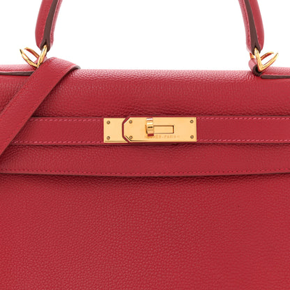 Hermes Togo Kelly Retourne 28 Rouge Vif 8 of 11