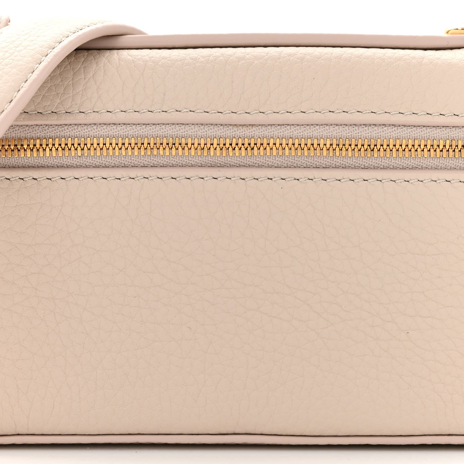 Loro Piana Grained Calfskin Extra Pocket Mini Pouch Creamed Honey 7 of 9