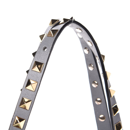 Valentino Garavani Vitello Colorblock Small Rockstud Tote Deep Rose Clover Grey Scarlet 12 of 18