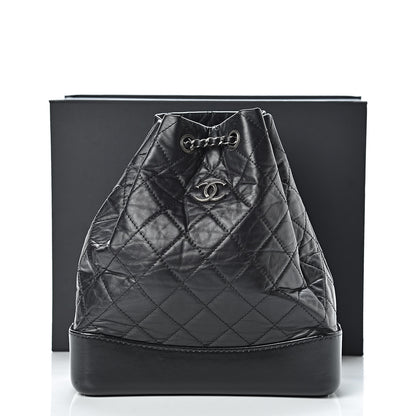 Chanel Aged Calfskin Quilted Gabrielle Backpack Black 13 of 13