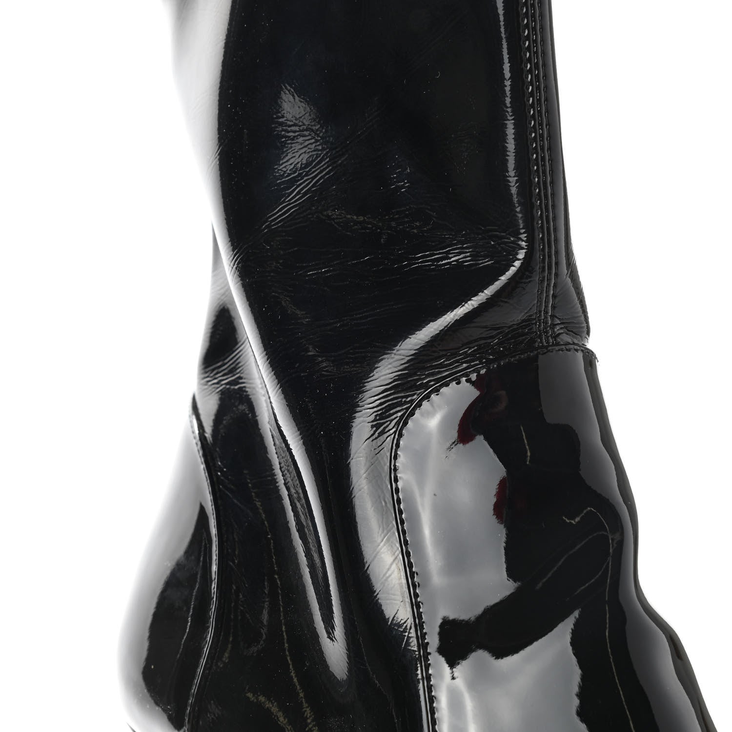 Louis Vuitton Patent Uniformes Silhouette Ankle Boots 38.5 Black 9 of 12