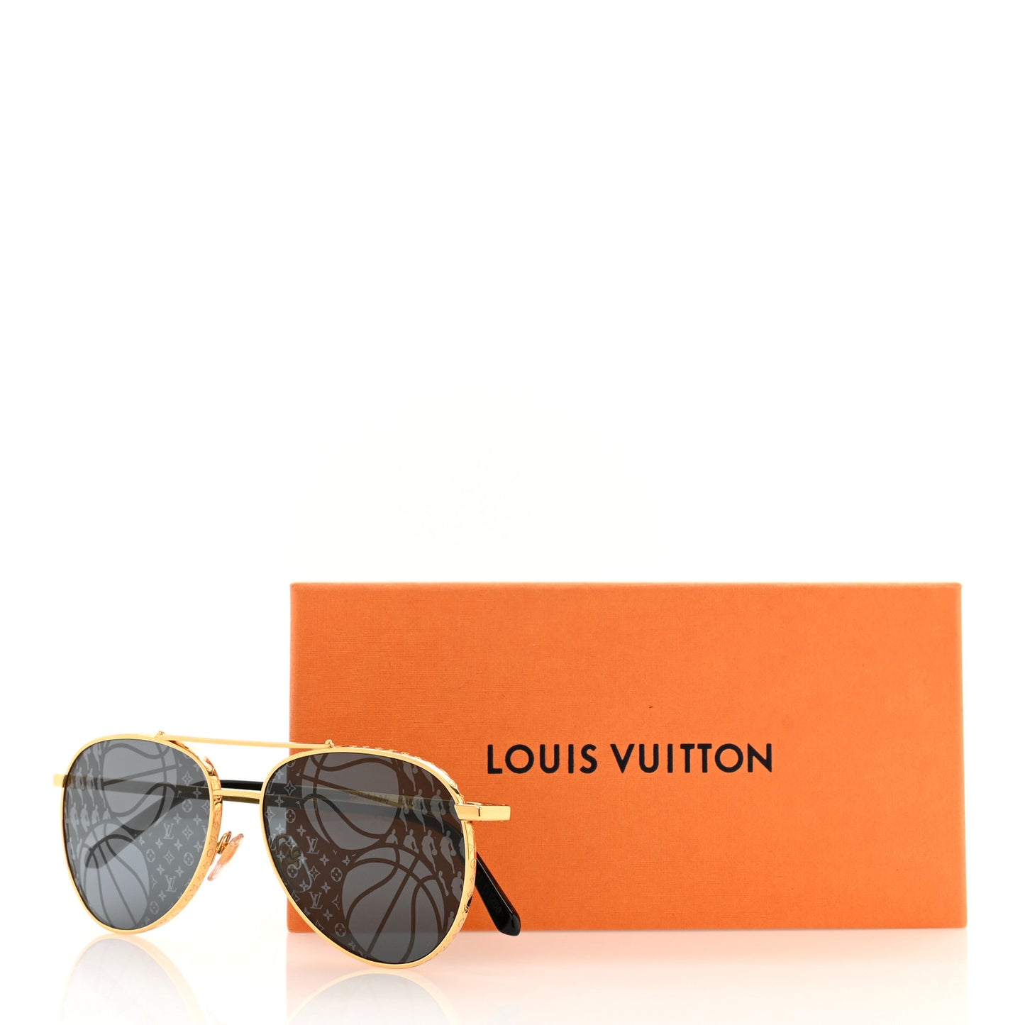 X NBA Metal Monogram LV Catch Pilot Sunglasses Z1412W Gold