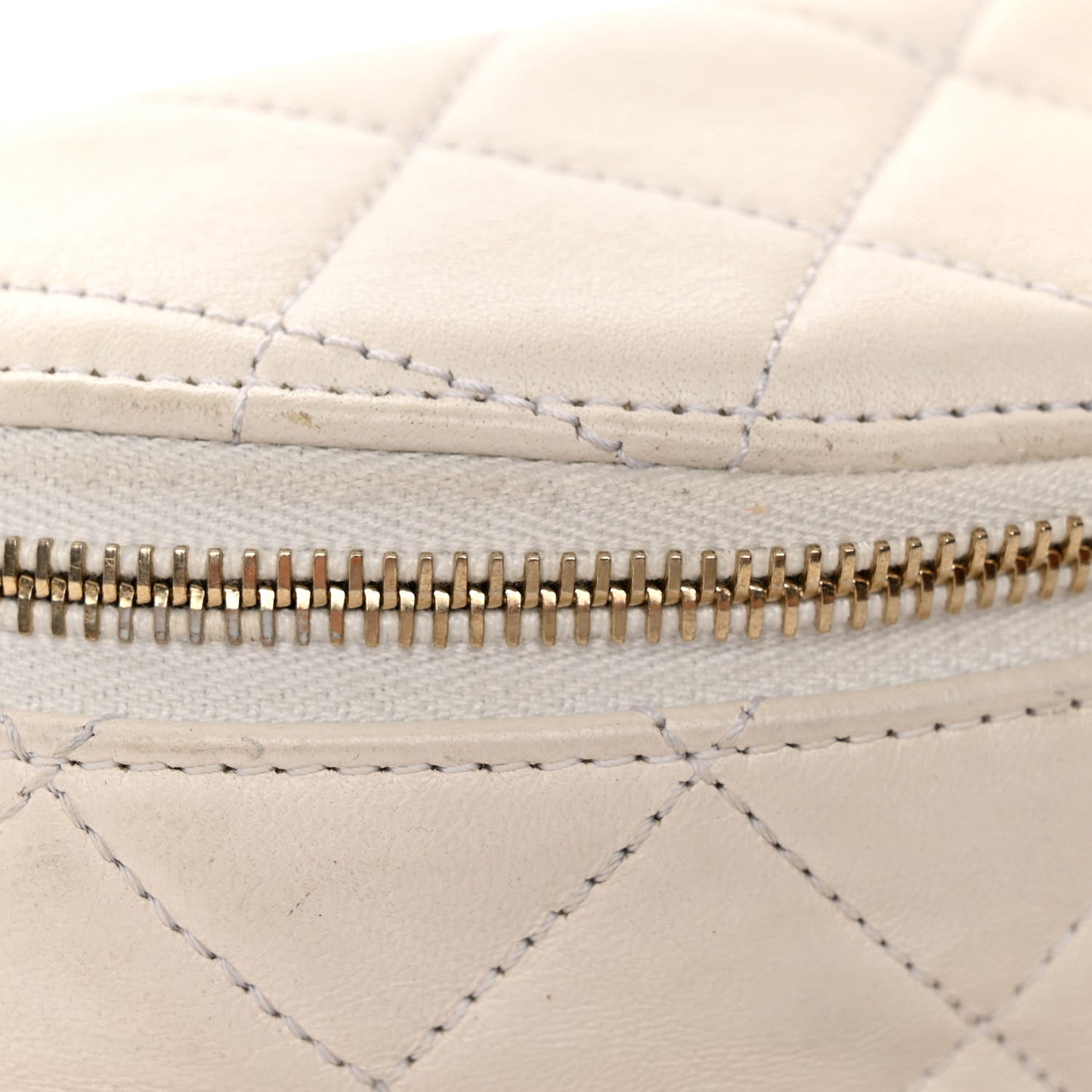 Lambskin Quilted All About Chains Waist Belt Bag White