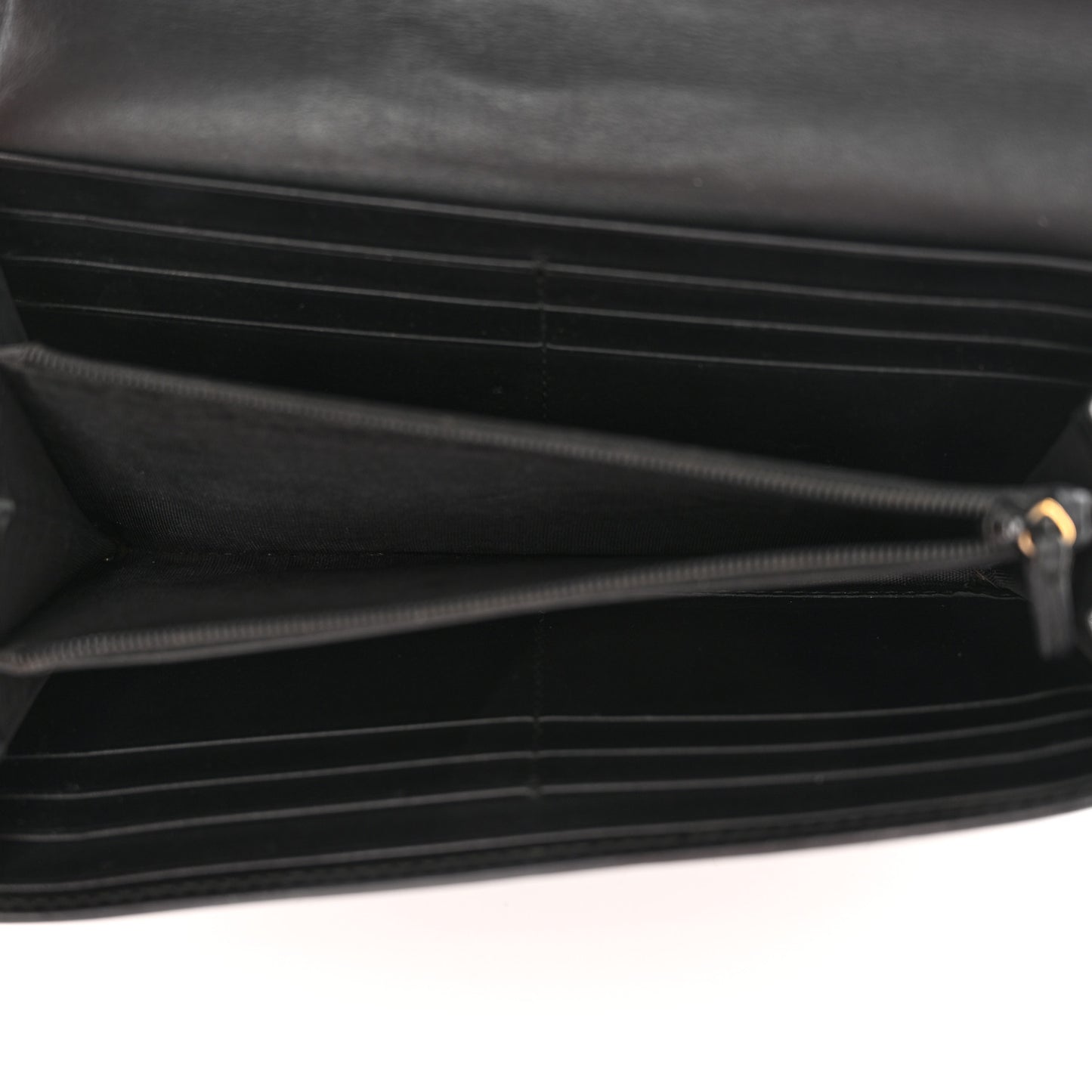 Calfskin Sylvie Continental Wallet Black